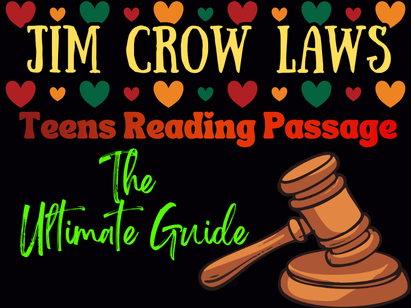 Jim Crow Laws Reading Passage for Teens - Ultimate Black History Month Guide