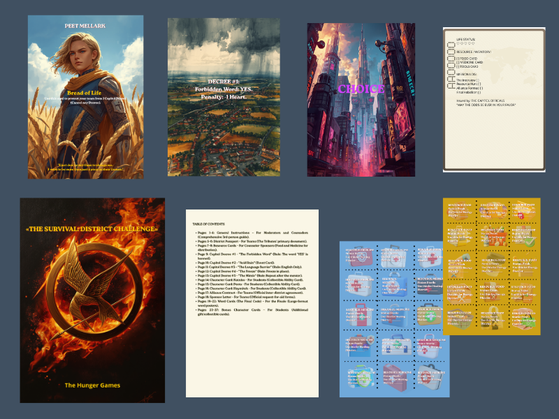 Hunger Games Immersive Quest: 27-Page Print & Play Bundle (ESL / Summer Camp)
