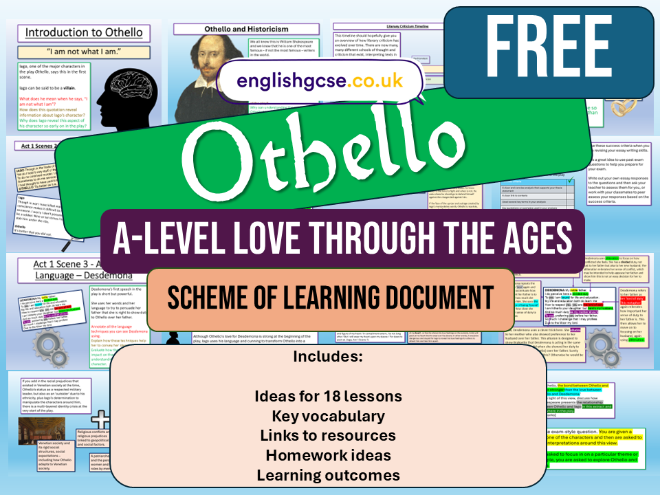 Othello A Level Scheme of Work