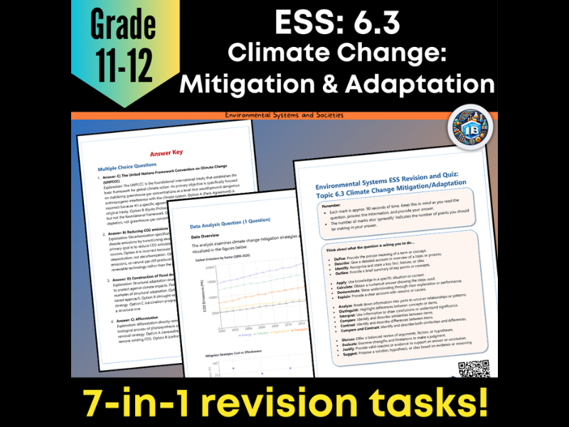 IB DP ESS 6.3 Climate Change: Quiz & Revision Worksheets - 2026