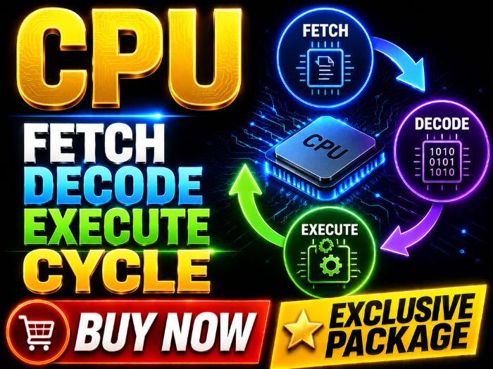 CPU Fetch-Decode-Execute cycle | Complete Lesson Pack for Cambridge IGCSE, AS & A-Level CS