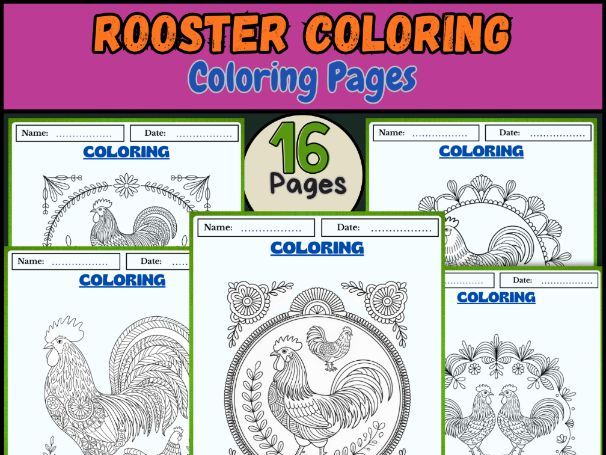 Rooster Coloring Pages