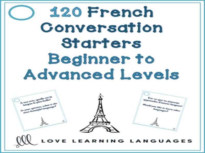 French Conversation Starter Cards Bundle Intermediate To Advanced Teaching Resources