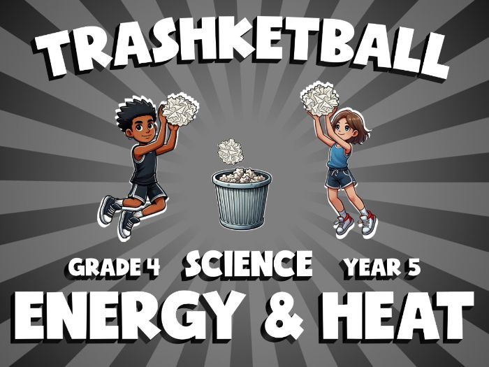 Energy & Heat TRASHKETBALL Science Game | No-Prep Year 5 Review Activity