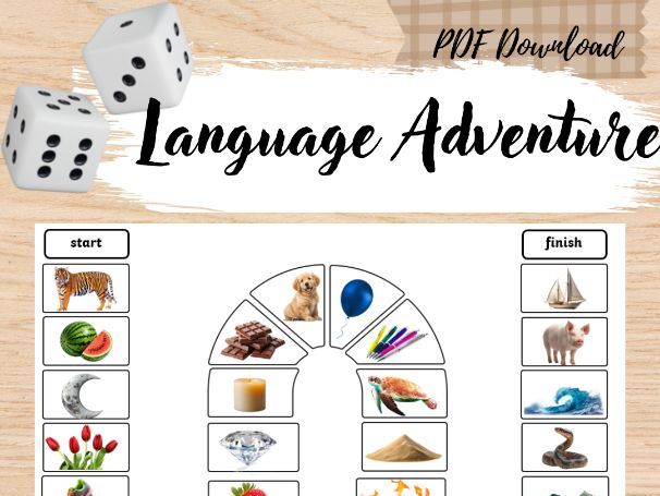Language Adventure: Printable Track-Style Board Game