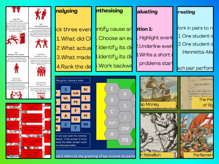 KS3 Charles I: Timeline and Activities Pack