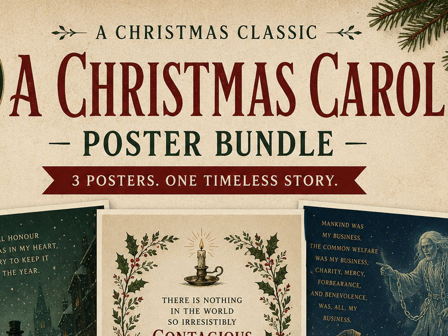 A Christmas Carol Character Revision Poster Bundle