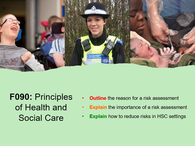 OCR CTEC Health and Social Care - F090 - Risk Assessments
