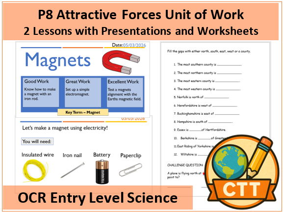 OCR Entry Level Science - P8 Attractive Forces - 2 Lessons