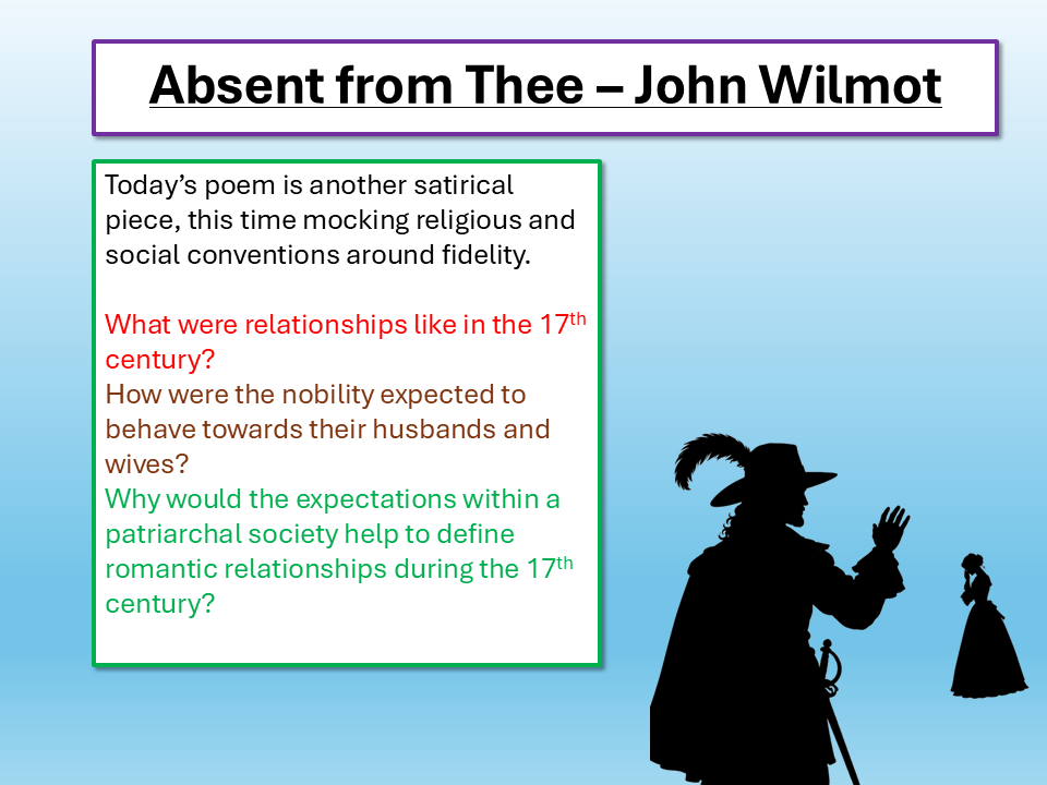 Absent from Thee John Wilmot A Level