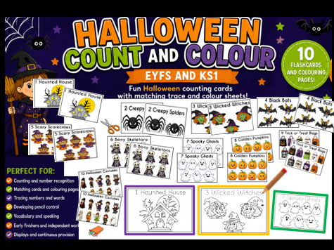 Halloween Count and Colour EYS and KS1