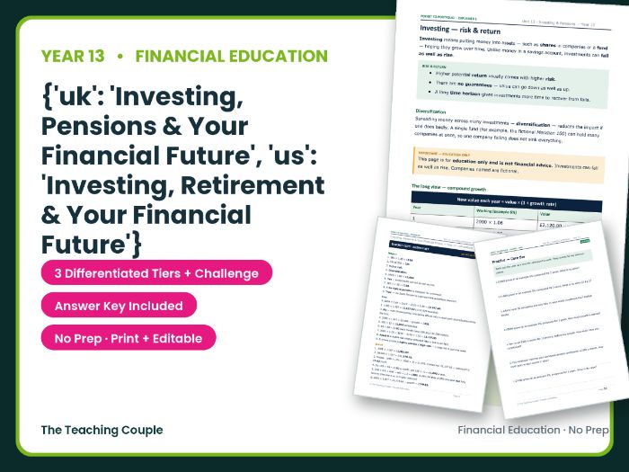 Year 13 Investing, Pensions & Compound Growth | Core Maths & PSHE