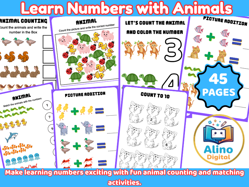 Learn Numbers with Animals for Kids