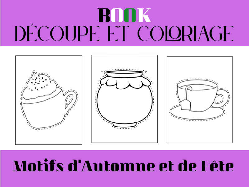 Découpe et Coloriage : Motifs d'Automne et de Fête