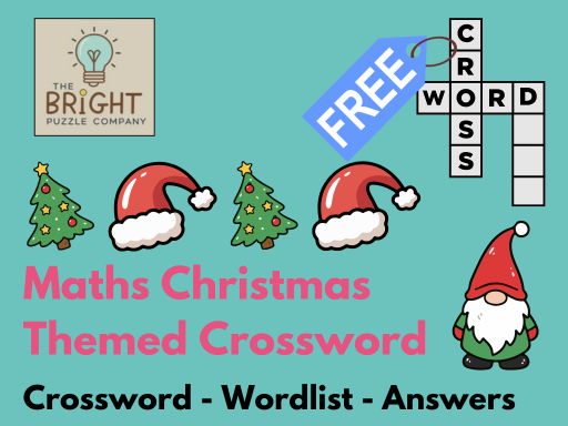 FREE Christmas Themed Maths Crossword Puzzle