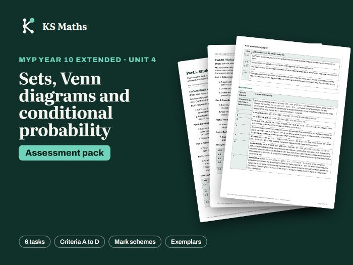 MYP Year 10 Extended Sets assessment pack