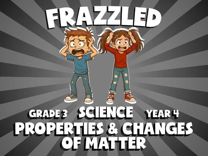 Properties & Changes of Matter FRAZZLED Science Game | No-Prep Year 4 Review Activity