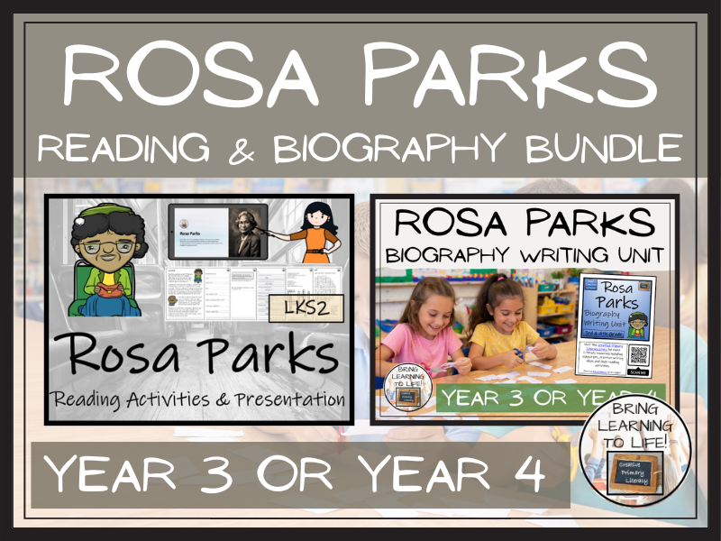 Rosa Parks Reading Comprehension & Biography Bundle | LKS2