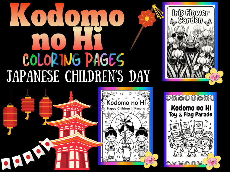 Kodomo no Hi Coloring Pages for Kids | Japanese Children’s Day Printable Pack