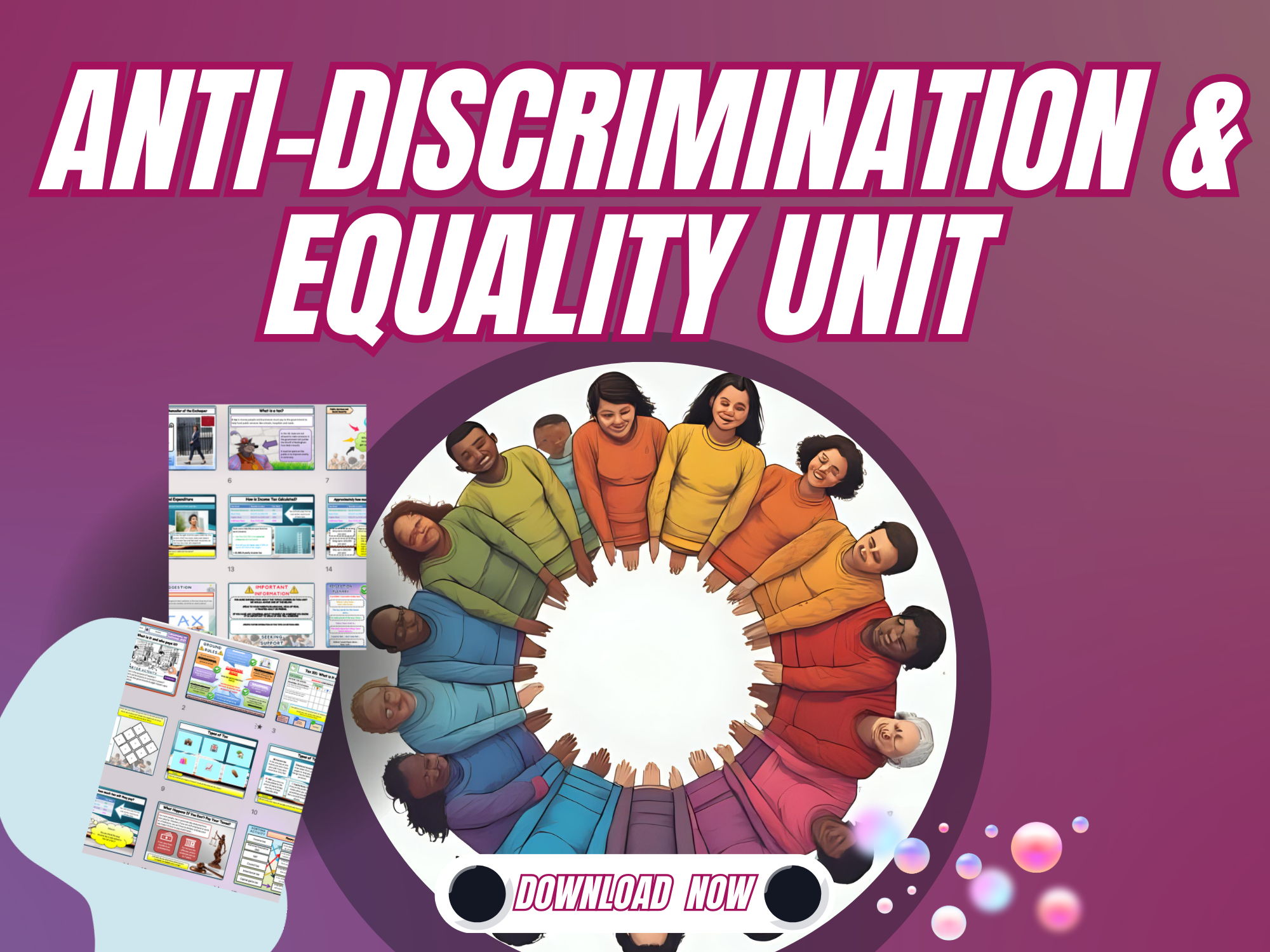 Anti-discrimination and equality PSHE lesson bundle KS3 KS4