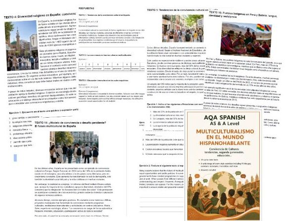 AQA A-Level Spanish_Multiculturalism_Convivencia de culturas