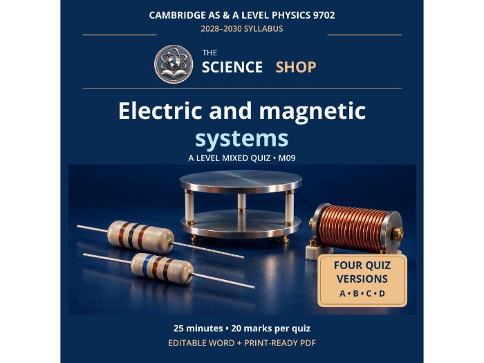 Electric and magnetic systems | Cambridge A Physics 9702 | 4 Revision Quizzes