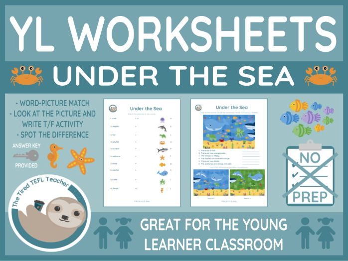 ESL Under the Sea Vocabulary Worksheet