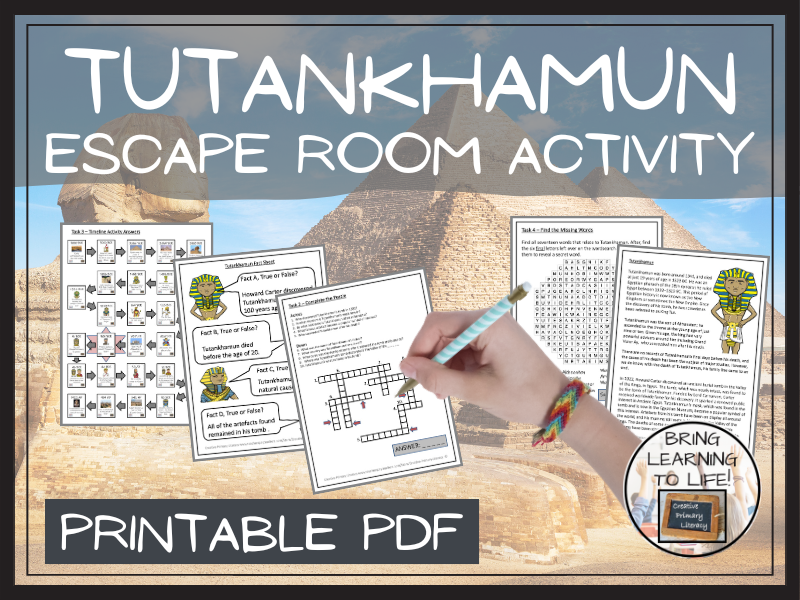 Tutankhamun Escape Room Activity