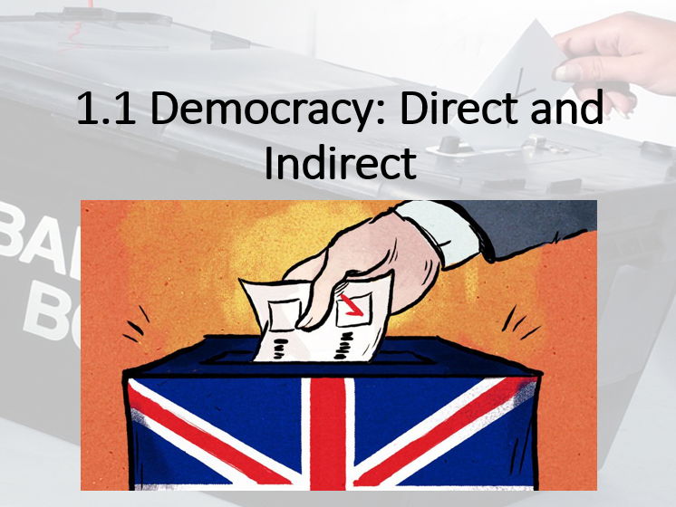 UK Politics (Paper 1) Democracy and Participation, Lesson 1 (Direct and Indirect Democracy).