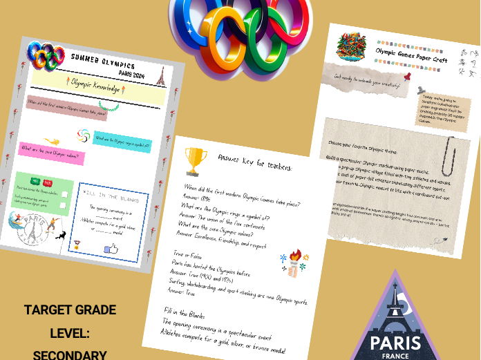 Olympics & World Cup Sports Bundle | Worksheets & Flashcards
