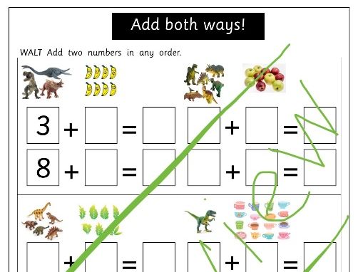 Add in any order within 20 Communtative Property