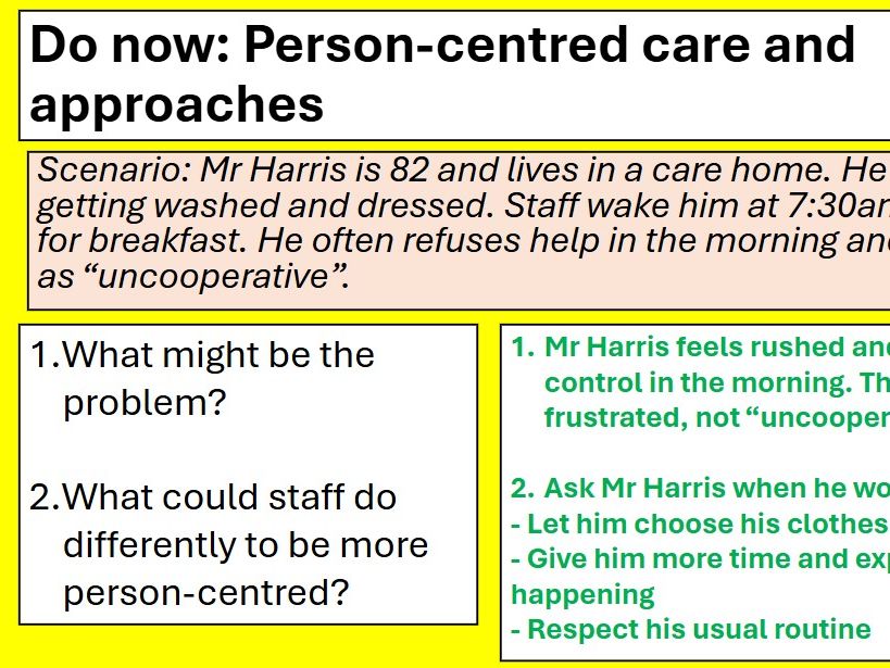 AAQ Level 3 Health and Social Care Unit 3 Principles of Health and social care practice 3.3 (L2)