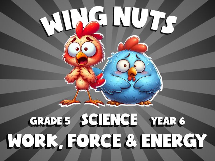 Work, Force & Energy WING NUTS Science Game | No-Prep Year 6 Review Activity