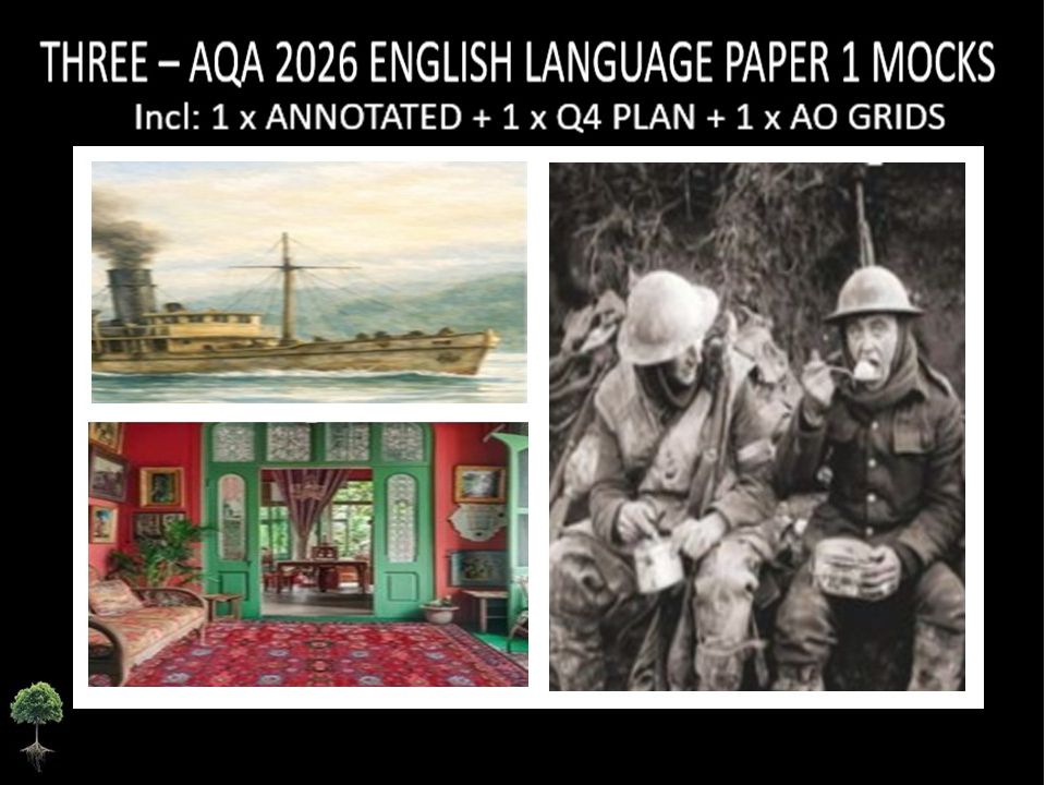 THREE - AQA PAPER 1 | 2026 FULL MOCKS | ANNOTATED | Q4 PLAN | AO GRIDS