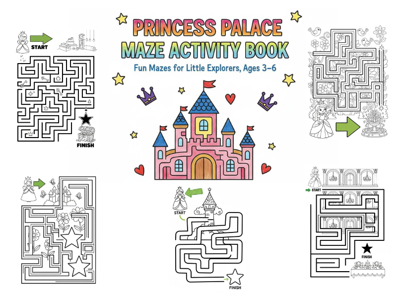 Princess Palace Maze Activity Book
