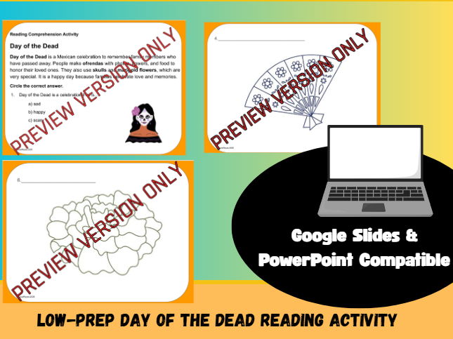 Día de los Muertos Reading ESL Day of the Dead Activity Culture Google slides
