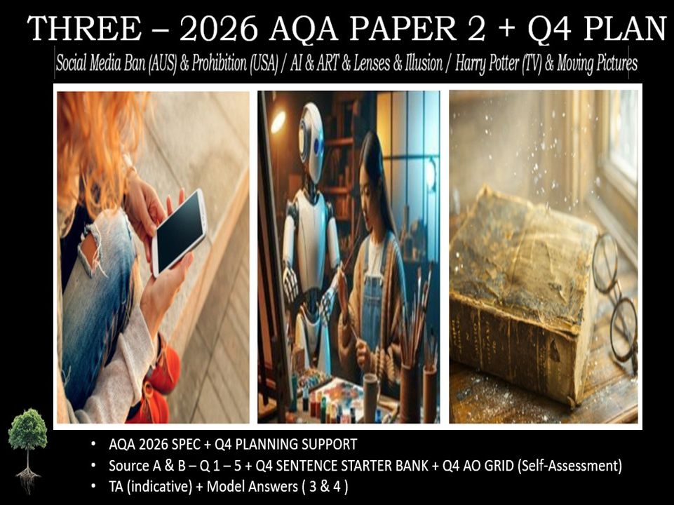 THREE - AQA PAPER 2 | 2026 FULL MOCKS | Q4 PLAN