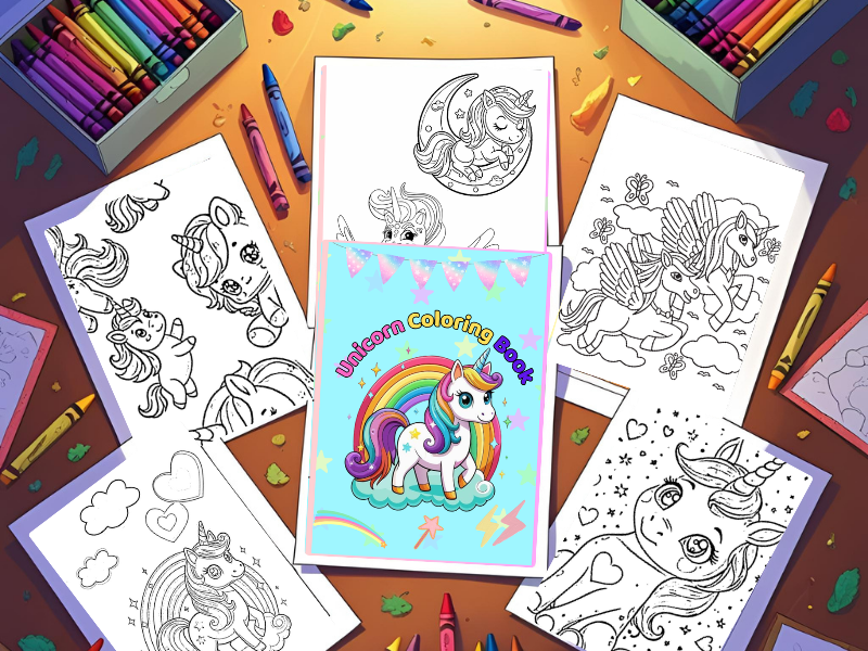 Magical Unicorn Coloring Book for Kids