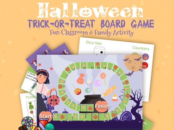 Printable Halloween Trick-or-Treat Board Game | Fun Classroom & Family Activity