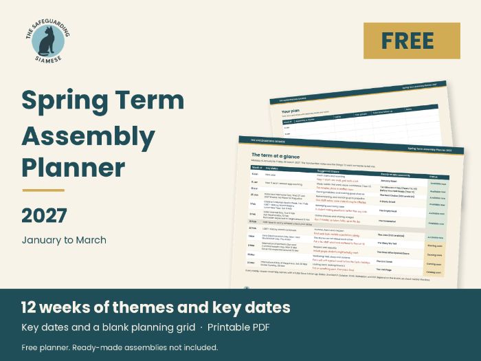 Spring Term Assembly Planner 2027: Free Week-by-Week Plan with Key Dates (KS3 and KS4)