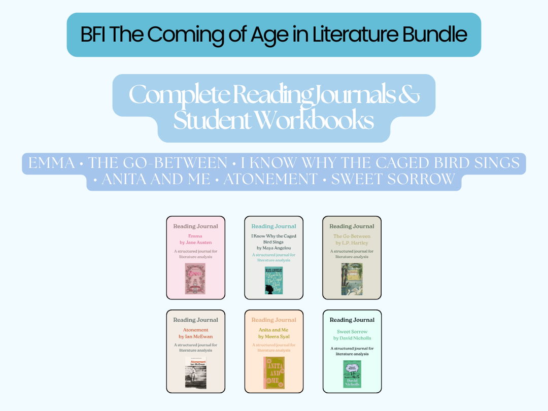 BFI The Coming of Age in Literature Bundle | Complete Reading Journals & Student Workbooks | All 6 Main Texts