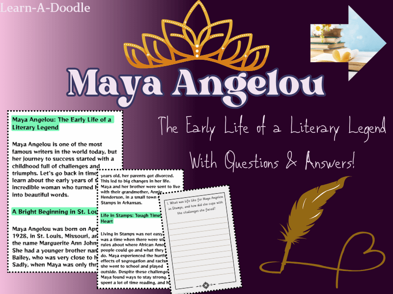 Maya Angelou: The Early Life of a Literary Legend With Questions & Answers!