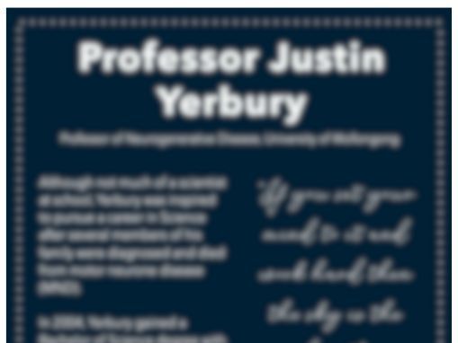 Australian Biologist Classroom Poster - Professor Justin Yerbury