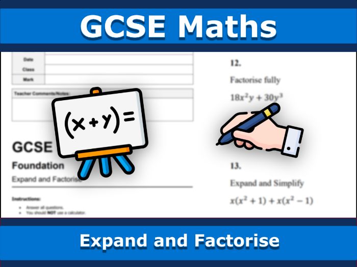 GCSE Maths | Expand and Factorise | Edexcel