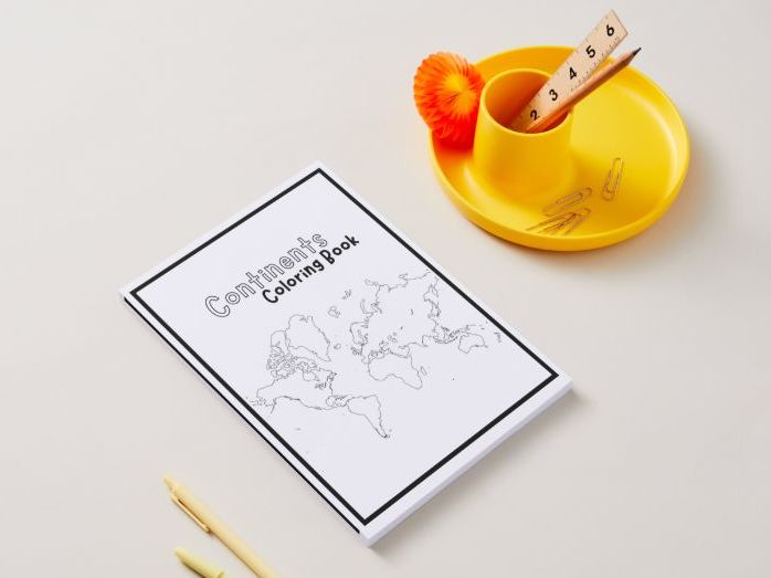 Continents Colouring Book
