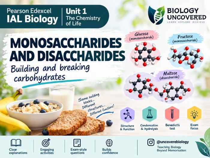 Monosaccharides & Disaccharides | Pearson IAL Biology Unit 1