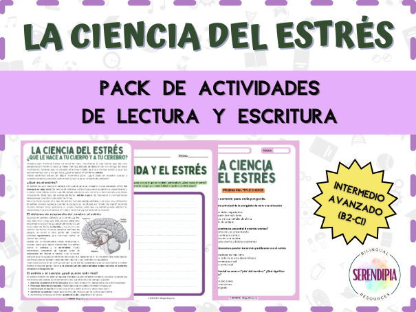 El Estrés y la Salud | ACTIVIDADES LECTURA ESCRITURA | Mental Health Spanish SEL