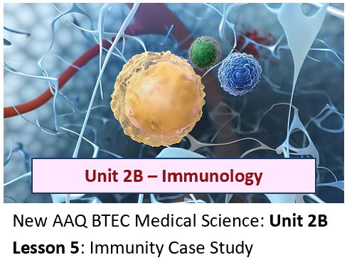 AAQ BTEC Medical Science Unit 2B Immunology – Lesson 5: Immunity Case Study