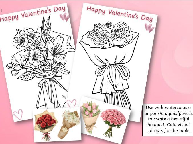 Valentine's Theme Bouquet Painting