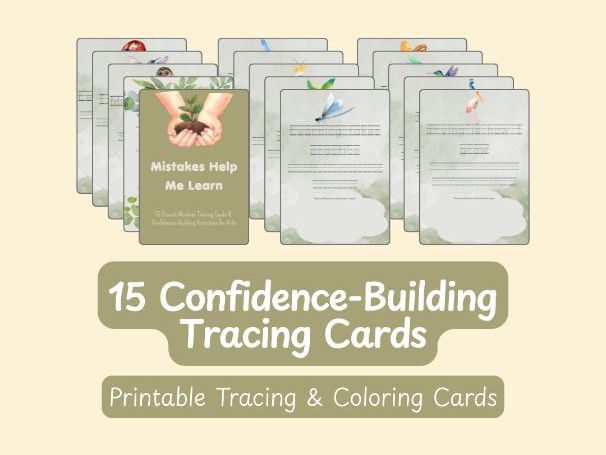 Learning from Mistakes Tracing Cards for Kids | SEL & Confidence Building